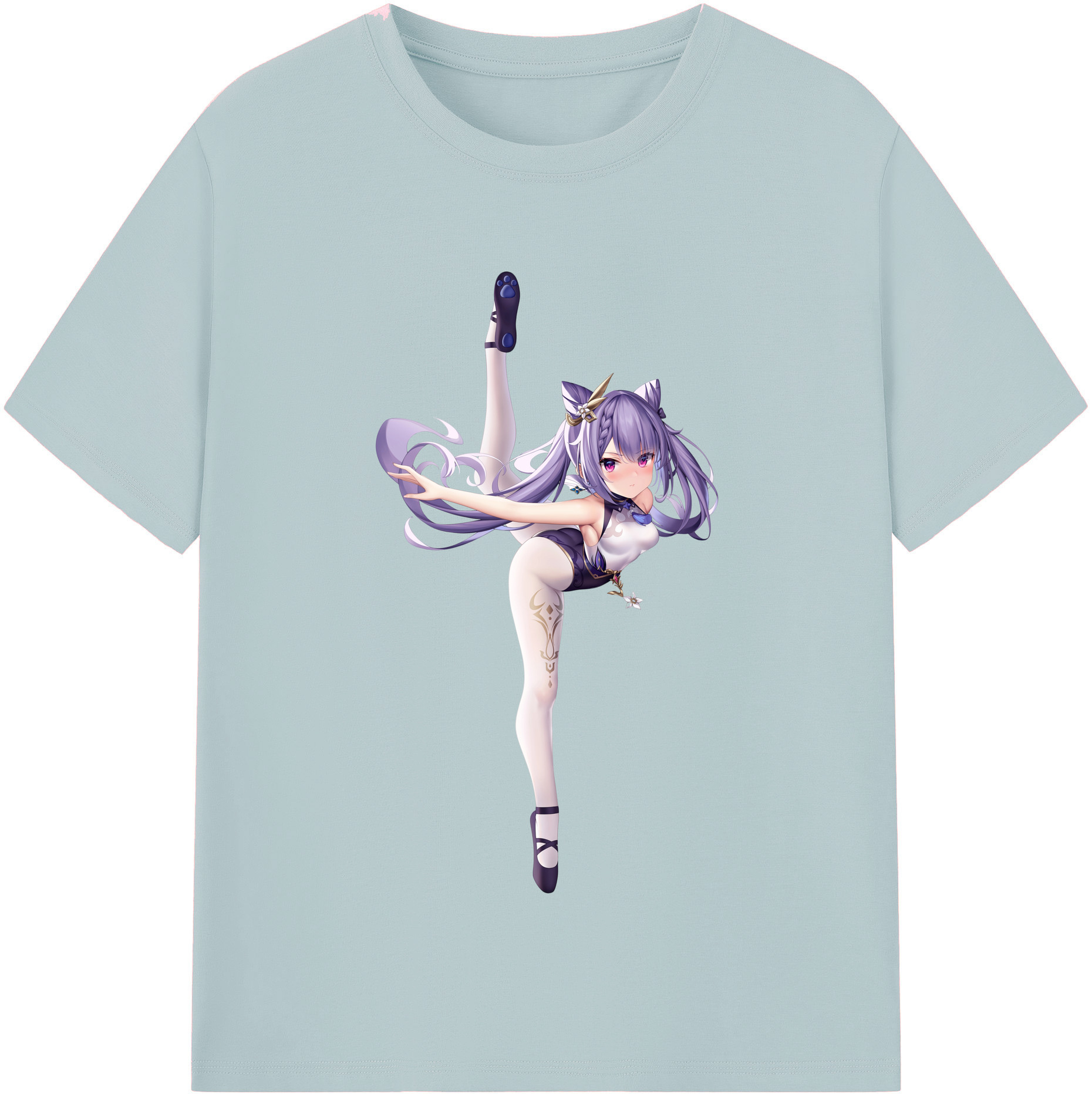 げんし神 刻晴 こくせい genshin Kokusei 綿100％半袖Tシャツ（フロントプリント）